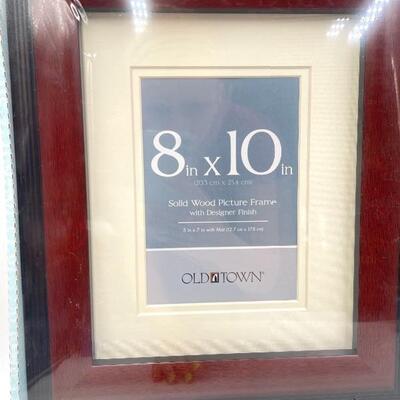 SOLID WOOD BROWN AND BLACK PICTURE FRAMES SET OF 2