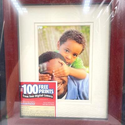 SOLID WOOD BROWN AND BLACK PICTURE FRAMES SET OF 2