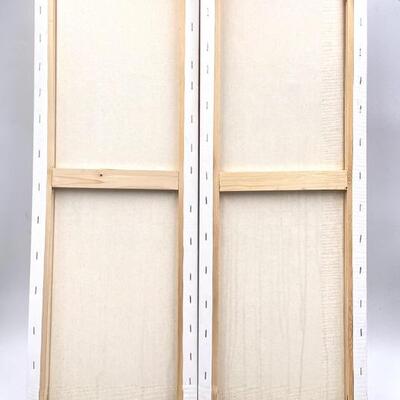HAND-PAINTED FLORAL CANVAS ARTWORK SET OF 2