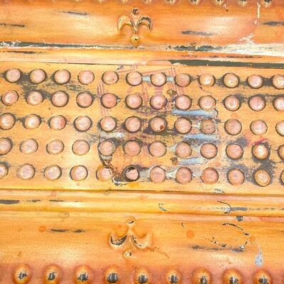 RUSTIC METAL TRAY WITH HANDLES