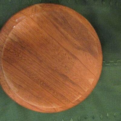  #5 Glass dome and wooden cheese cutting board
