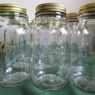#19 12- 1 Quart regular mouth canning jars