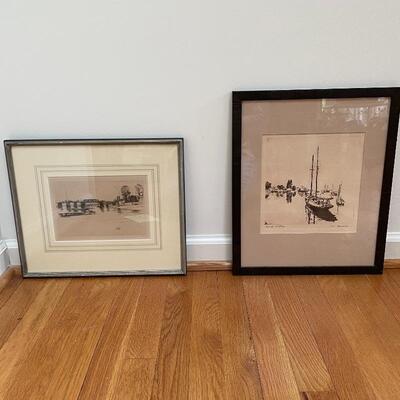 Lot 229 - Two Etchings by L. Barrymore & J. Whistler