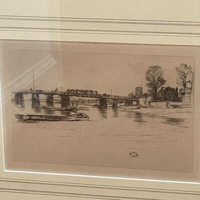 Lot 229 - Two Etchings by L. Barrymore & J. Whistler