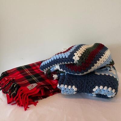 Lot 231 - Two Afghans & Troy Robe Throw