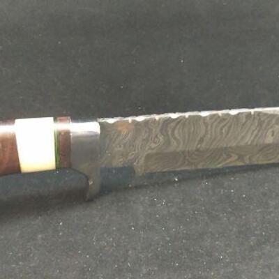 Custom Crafted Steel Damascus 9.5" Blade Knife M. Jernigan Gastonia, NC