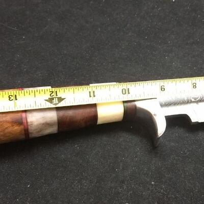 Custom Crafted Steel Damascus 9.5" Blade Knife M. Jernigan Gastonia, NC