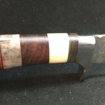 Custom Crafted Steel Damascus 9.5" Blade Knife M. Jernigan Gastonia, NC