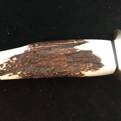 Puma Steel 12" Blade Knife with Antler and Brass Handle Includes Sheath