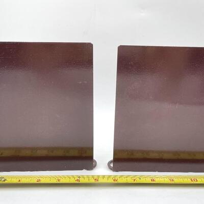 DECORATIVE METAL BOOKENDS SET OF 2