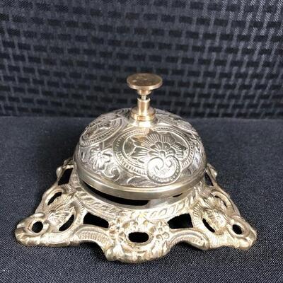 Vintage Ornate Brass Reception Counter Bell