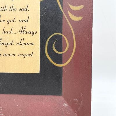 â€œTAKE THE GOOD WITH THE BADâ€ DECORATIVE WOODEN PLATE AND STAND
