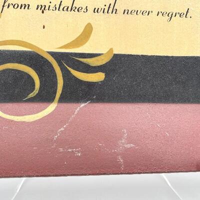 â€œTAKE THE GOOD WITH THE BADâ€ DECORATIVE WOODEN PLATE AND STAND