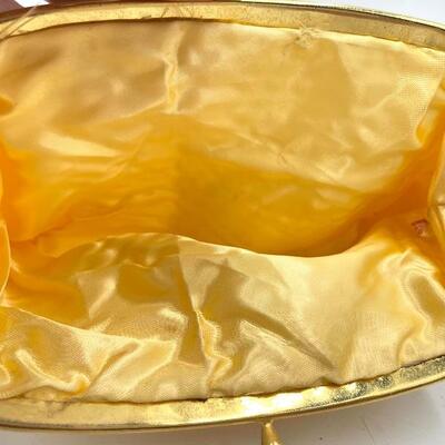 VINTAGE GOLD BEADED CLUTCH PURSE