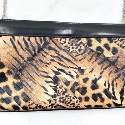 JESSICA MCCLINTOCK ANIMAL PRINT CLUTCH BAG
