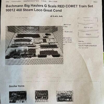 Lot 11 - Vintage Bachmanns Big Haulers Red Comet Electric Train Set With Box