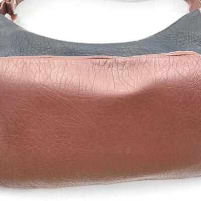 BLACK AND BROWN HANDBAG