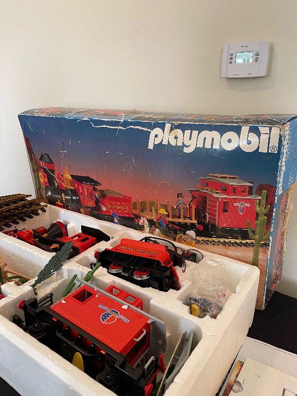 Lot 12 - Vintage Playmobil Train System in Box