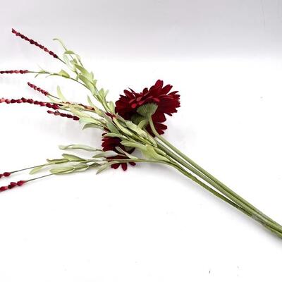 FAUX RED FLOWER BUNDLE