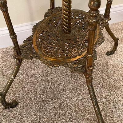 Lot 18 - Large Vintage Mirror and Lamp with Attached Table
