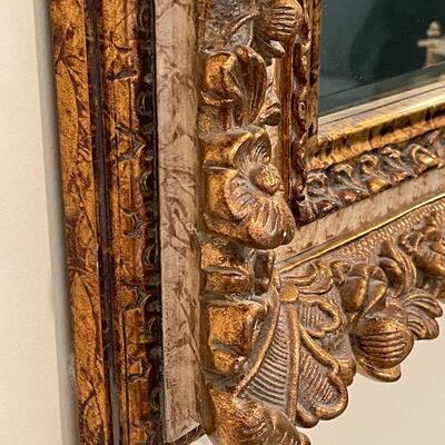 Lot 18 - Large Vintage Mirror and Lamp with Attached Table