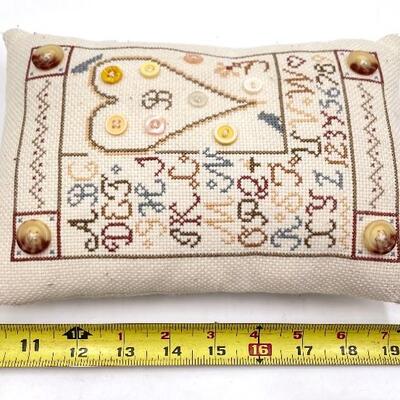 SMALL EMBROIDERED ALPHABET PILLOW
