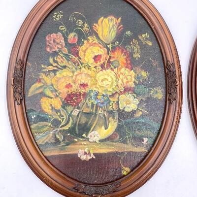 VINTAGE FLORAL FRAMED PAINTINGS SIGNED BY â€œEMILY B. COURTNERâ€
