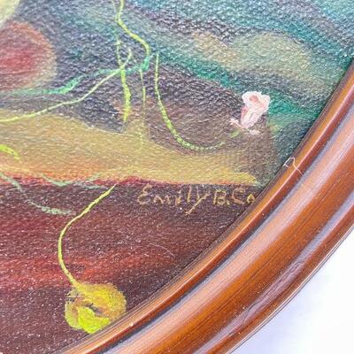 VINTAGE FLORAL FRAMED PAINTINGS SIGNED BY â€œEMILY B. COURTNERâ€