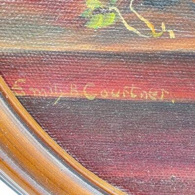 VINTAGE FLORAL FRAMED PAINTINGS SIGNED BY â€œEMILY B. COURTNERâ€