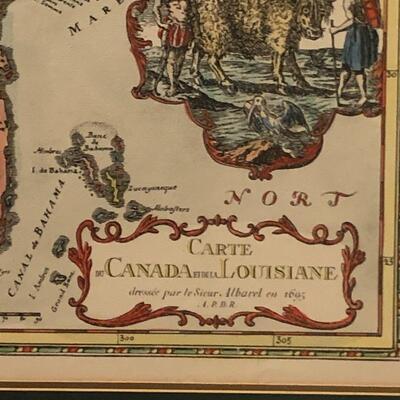 Lot 242 - Framed Map of America Circa 1695