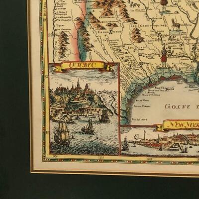 Lot 242 - Framed Map of America Circa 1695