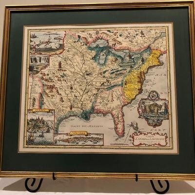 Lot 242 - Framed Map of America Circa 1695