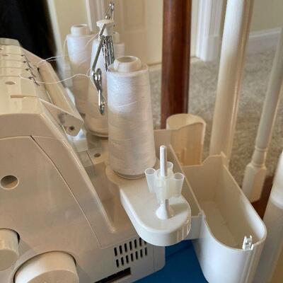 Lot 25 - Singer ProFinish Serger and Supplies