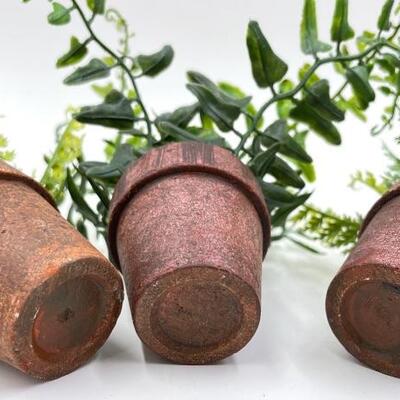 MINI POTTED FAUX FERNS SET OF 3