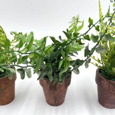 MINI POTTED FAUX FERNS SET OF 3