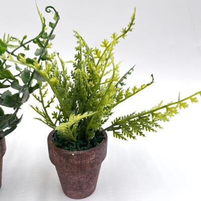 MINI POTTED FAUX FERNS SET OF 3