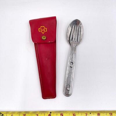 VINTAGE GIRL SCOUTS CAMPING UTENSILS - FORK AND SPOON
