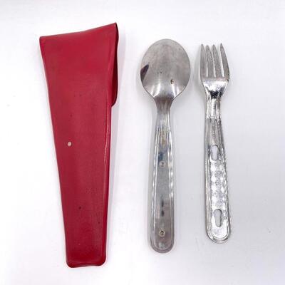 VINTAGE GIRL SCOUTS CAMPING UTENSILS - FORK AND SPOON