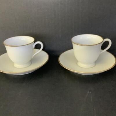 A1021 Noritake Contemporary Fine China Demitasse Cups with Saucers