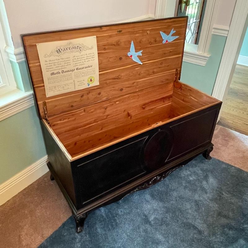 BLUEBIRD Cedar Chest with Original Warranty