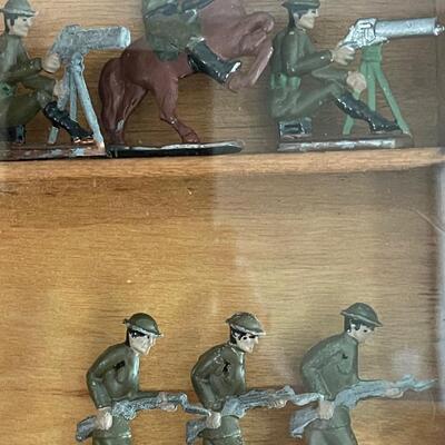 Lot 33 - Display Cabinet Containing Miniature Tin Soldiers