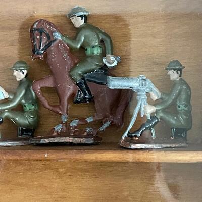 Lot 33 - Display Cabinet Containing Miniature Tin Soldiers