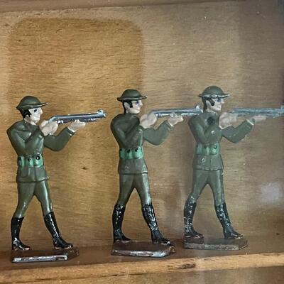 Lot 33 - Display Cabinet Containing Miniature Tin Soldiers