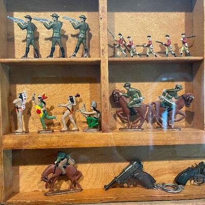 Lot 33 - Display Cabinet Containing Miniature Tin Soldiers