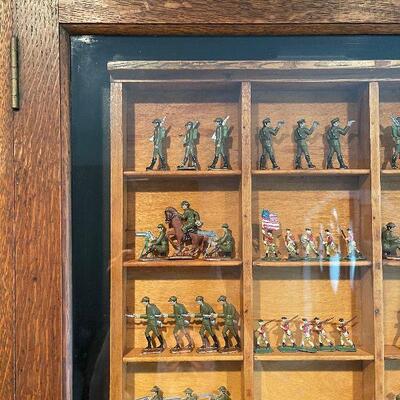 Lot 33 - Display Cabinet Containing Miniature Tin Soldiers