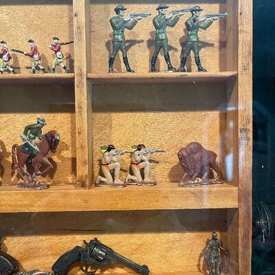Lot 33 - Display Cabinet Containing Miniature Tin Soldiers
