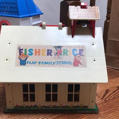 Lot 53B:  Vintage Fisher Price School House and More