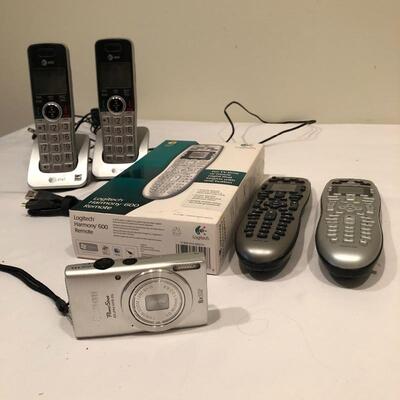 Lot 243 - Canon Powershot Camera, Remotes & Phones