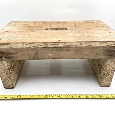 RUSTIC WOODEN STEP STOOL