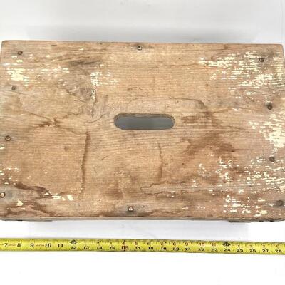 RUSTIC WOODEN STEP STOOL